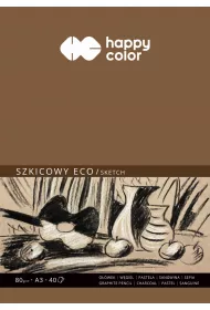 Happy Color Blok szkicowy ECO, ART, ochra, A3, 80g, 40 arkuszy