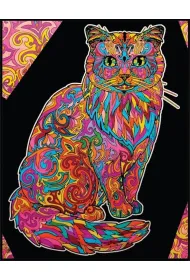 Kolorowanka welwetowa Kot d�ugow�osy 47x35cm