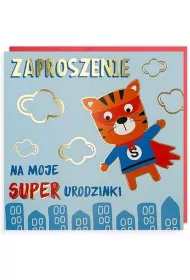 Kukartka Zaproszenie Urodziny 5 szt.