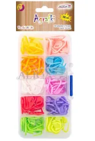 Aliga Agrafki plastikowe, kolorowe 10 x 23 mm AGR-5847 100 szt.
