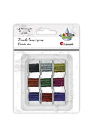 Druciki florystyczne 9 kolor�w TITANUM CRAFT-FUN SERIES 9 szt.