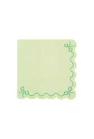PartyDeco Serwetki z falbank� zielony 33x33cm 12 szt