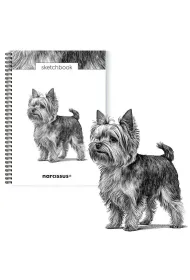Narcissus Szkicownik A4 na spirali Pies Yorkshire Terrier 50k z perforacj� 120 gsm