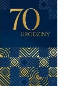 Karnet B6 LUX 70 urodziny, granatowe