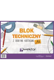 Wektor Blok rysunkowy A3 biay 10 kartek 10 szt.