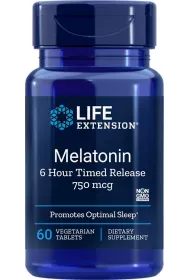 Life Extension Melatonin 750 mcg 6 Hour Time Release Suplement diety 60 tab.