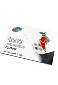 Alfa Pastello Blok techniczny A3 160g czarny 10 kartek