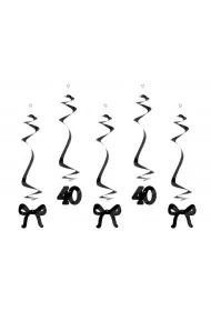 PartyDeco �widerki 40 z kokardkami czarne 50cm