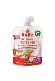 Holle Mus owocowy Lisek (jab�ko - banan - owoce le�ne - jogurt) od 8 miesi�ca 85 g Bio