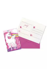 Procos Zaproszenia z kopertami Unicorn Rainbow