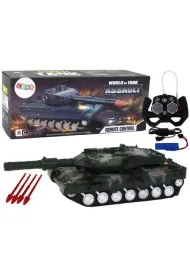 Czo�g zdalnie sterowany 27 MHz zielony LeanToys