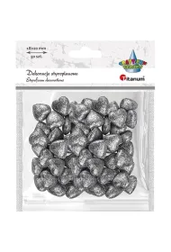 Titanum Styropianowe serca srebrne 19x19mm 50 szt.