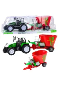 Traktor rolniczy z przyczep� mieszalnik paszy LeanToys
