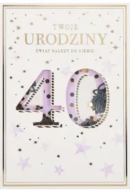 Karnet okazjonalny B6 z koperta 40 Urodziny PAN DRAGON HM200-1950