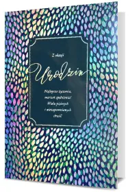 Pan Dragon Karnet star Urodziny, metalizowane wzory K.STAR-95