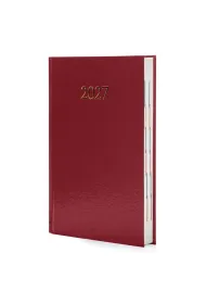 Kalendarz 2027 A5 Ekonomiczny Dzienny Bordo