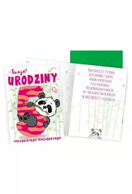Kukartka Karnet B6 Urodziny 5 Panda