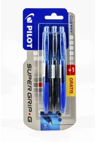 D�ugopis Super Grip G Pilot automatyczny 1x niebieski + 1x czarny + 1x niebieski gratis blister