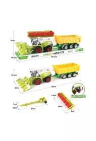 Zestaw kombajn�w z czerwon� przyczep� Toys Pawe� Wojda
