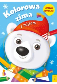 Kolorowa zima z misiem