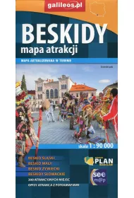Beskidy. Mapa atrakcji 1:90 000