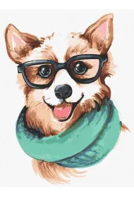 Ideyka Malowanie po numerach - Stylowe corgi 30x40cm