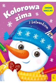 Kolorowa zima z ba�wankiem