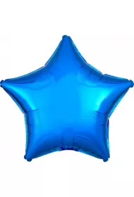 Amscan Balon foliowy metalik niebieski gwiazda 48cm