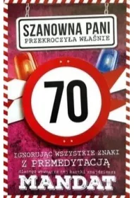 Yeku Karnet Urodziny 70 damskie JCX - 018