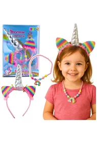 LeanToys Opaska jednoro�ec + Naszyjnik