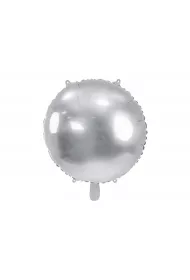 PartyDeco Balon foliowy okr�g�y Pastylka srebrny 59 cm