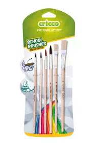 Cricco Pdzelki szkolne drewniane 6 szt.
