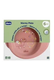 Chicco Talerz podgrzewany brzoskwiniowy 6m+