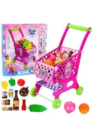 W�zek sklepowy z akcesoriami r�owy 46el 52cm LeanToys