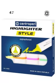 Centropen Zakre�lacz fluo 4 szt.