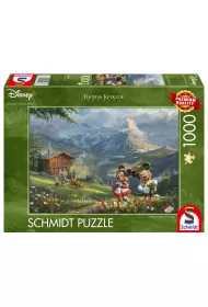 Puzzle 1000 el. Premium Quality. Myszka Miki&Minnie w Alpach Schmidt
