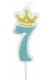 �wieczka 7 niebieska 6,8cm PARTY GO