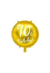 PartyDeco Balon foliowy 90-tka z�oty 45cm
