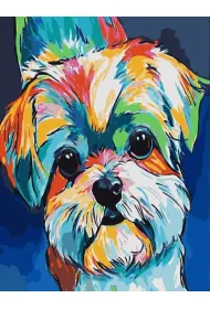 Koh-I-Noor Malowanie po numerach - T�czowy pies 40x50cm