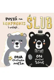 Karnet okazjonalny 15x15 cm z kopert� �lub Mi�ki HENRY 984533 HEN