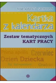 Kartka z kalendarza zestaw tematycznych kart pracy