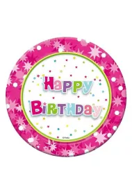 Godan Talerz papierowy Happy Birthday 6 szt.