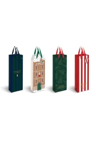 Interdruk Torebka prezentowa na wino 13x36x10cm BN mix