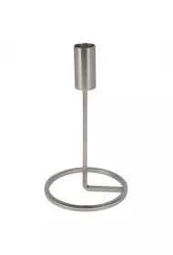 H&S Decoration Nowoczesny wiecznik w kolorze srebra 19 cm