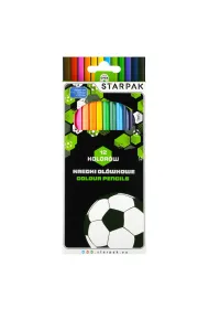 Kredki o��wkowe 12 kolor�w Football STARPAK 553554