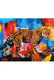 Ideyka Malowanie po numerach - Jasny lampart 40x50cm