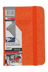 Kalendarz 2027 Rock A7 tygodniowy pomara�czowy