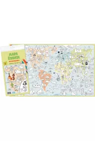 Mapa �wiata. Kolorowanka XL - kolor