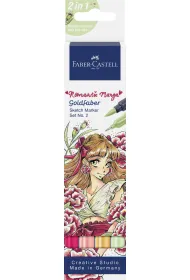 Faber-Castell Pisak goldfaber sketch dwustronny zestawmanga no.2 romantic 4 szt.