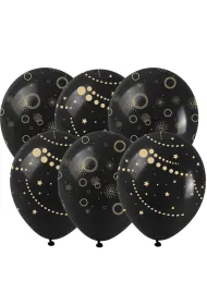 Arpex Balony okazjonalne ze z�otym nadrukiem 6 szt.